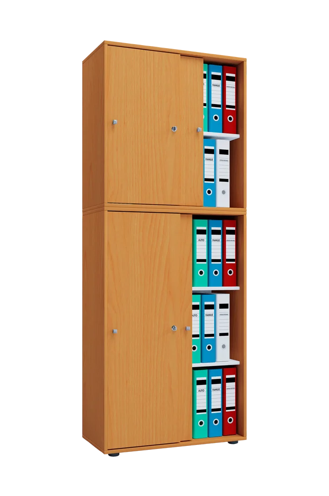 Kontorskap Lona Xxl med skyvedører – Beige m v:6215383 Kontorskap Lona Xxl med skyvedører – Beige m v:6215383