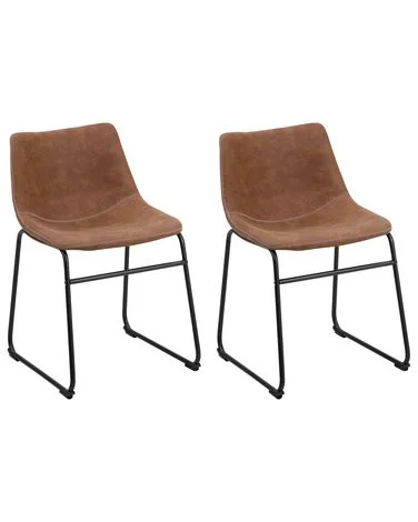 Sett med 2 spisestoler BATAVIA Gullbrun v:928973