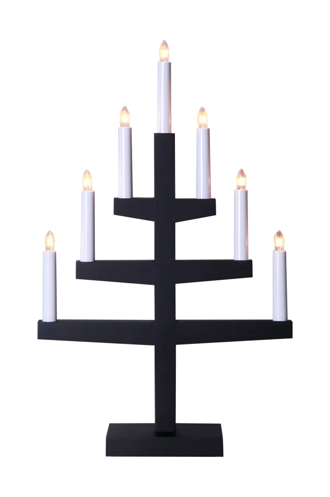 Adventslysestake Trapp – Svart – Belysning | m v:9365690