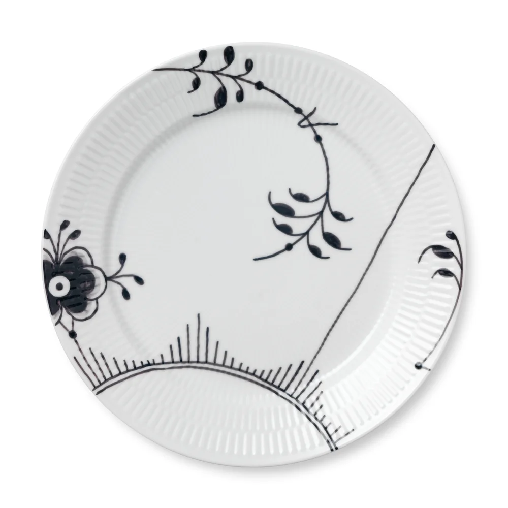 Black Fluted Mega tallerken 2 v:2785762