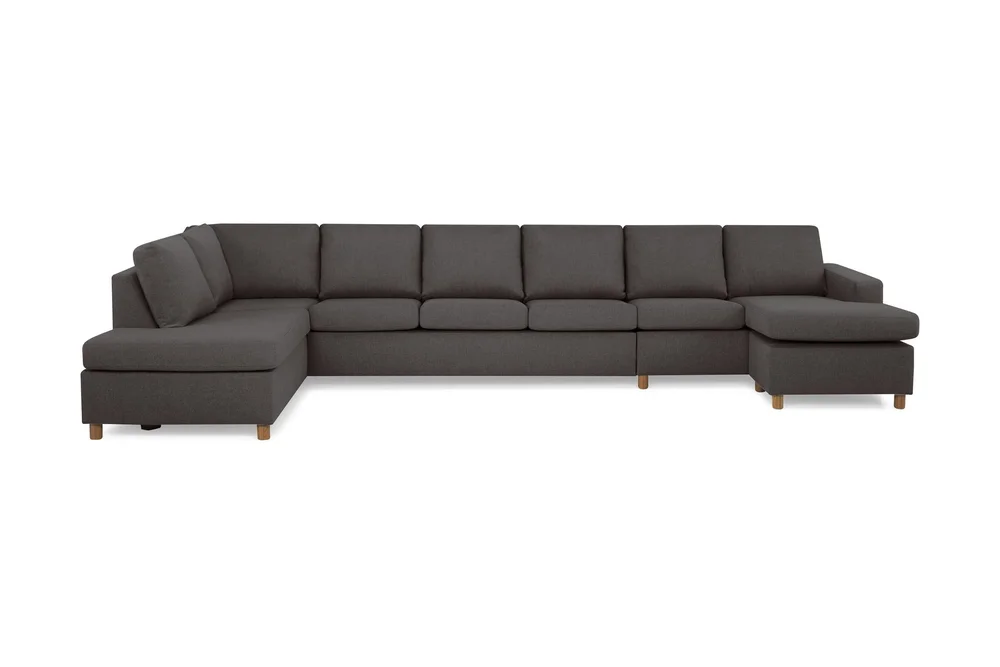 Crazy 6-seters Venstrevendt U-formet XX-Large Sofa med Divan og Sjeselong i Stoff v:7927053 Crazy 6-seters Venstrevendt U-formet XX-Large Sofa med Divan og Sjeselong i Stoff v:7927053