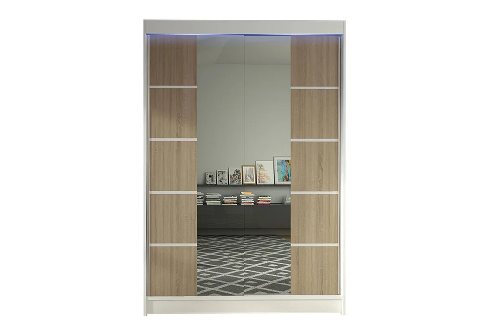 Liverpool Garderobe med Speil 120×200 cm v:6195173