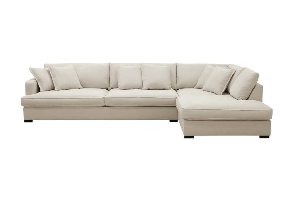 Rossita Lyx 4-seters Høyrevendt L-formet Extra Dyp Sjeselongsofa i Stoff v:7089890