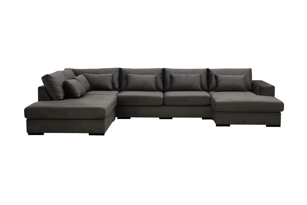 Grande 5-seters U-Sofa med Divan Høyre v:8687531