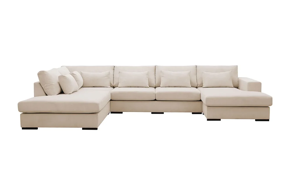 Grande 5-seters U-Sofa med Divan Høyre v:9315392