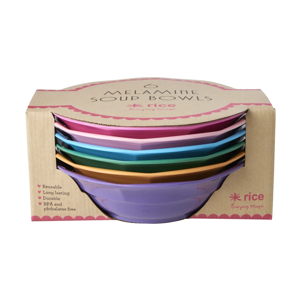 Rice suppetallerken melamin Ø19 cm 6 deler v:1929734