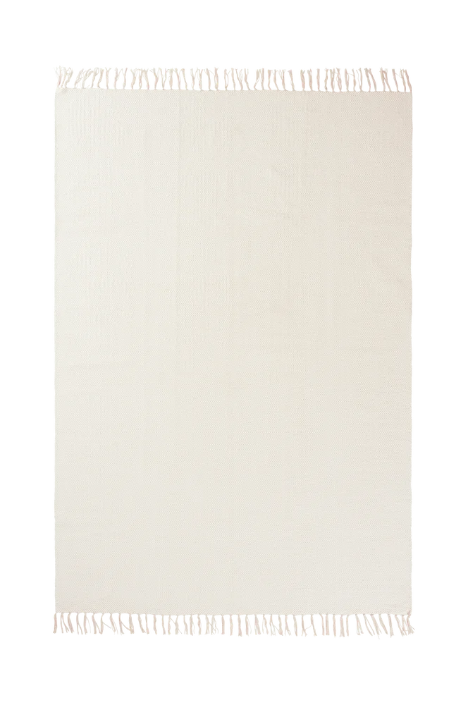 Bomullsteppe Flora – Hvit – Tepper | m v:7854091 Bomullsteppe Flora – Hvit – Tepper | m v:7854091