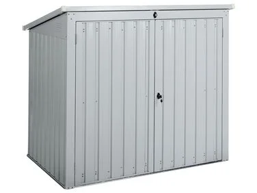 Redskapsbod MOENA 158 cm 96 cm Metall Lysegrå v:3776019