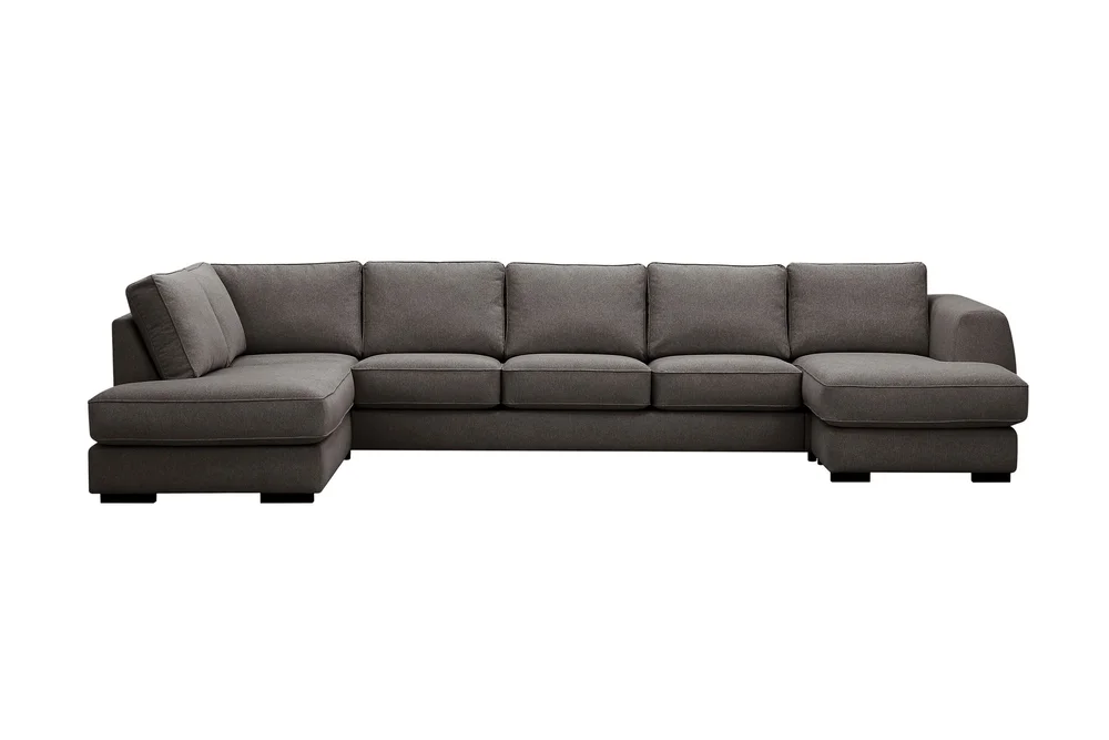 Optus 6-seters U-sofa med divan og sjeselong høyre v:2847576