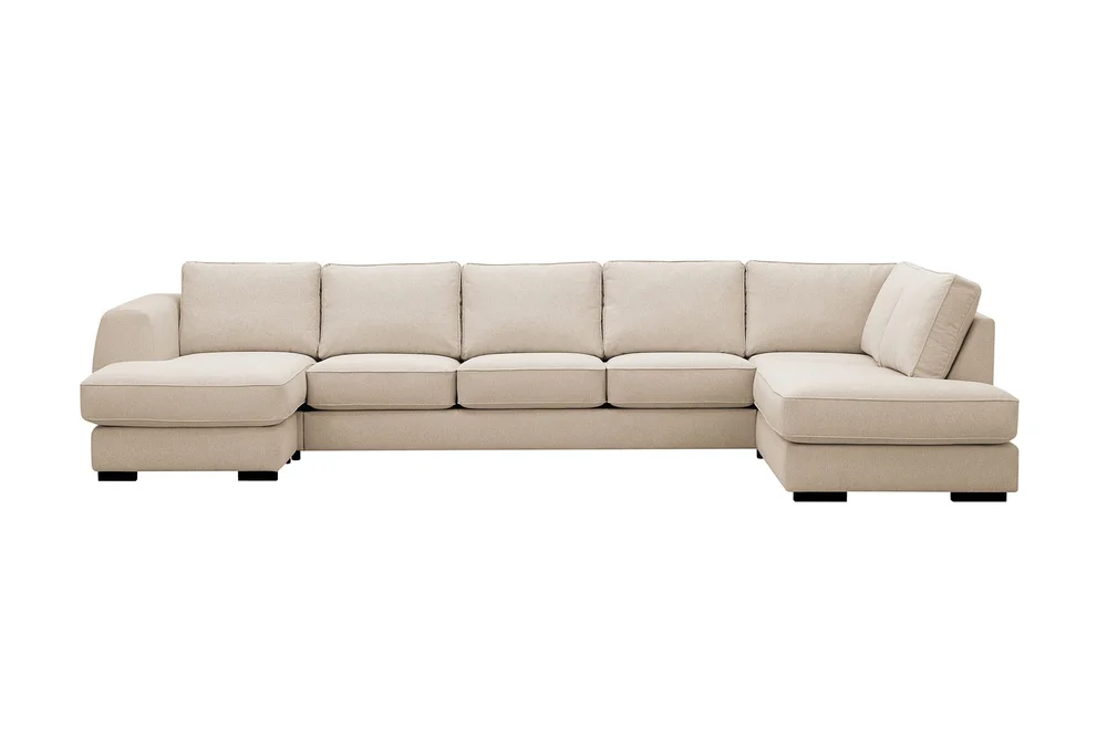 Optus 6-seters U-sofa med divan og sjeselong venstre v:8936920