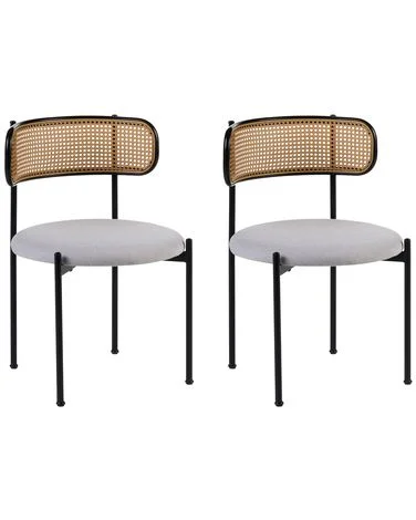 Sett med 2 spisestoler ANDOVER Metall Svart v:893233 Sett med 2 spisestoler ANDOVER Metall Svart v:893233