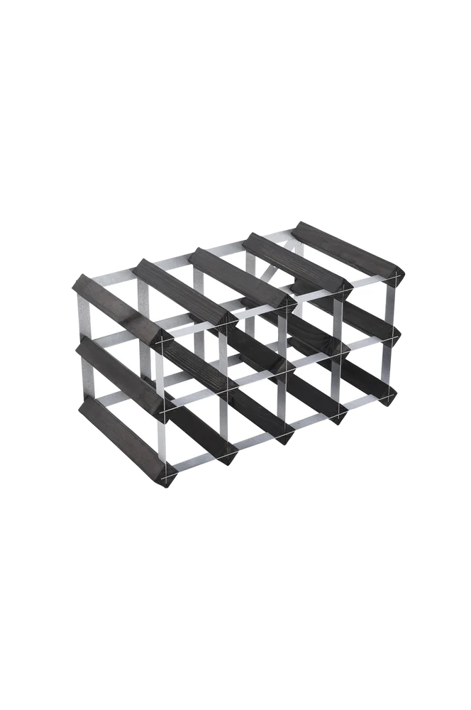 Vinreol 12 flasker montert The Swedish Wine Rack Factory – Svart – Kjøkken & husholdning | m v:9685869