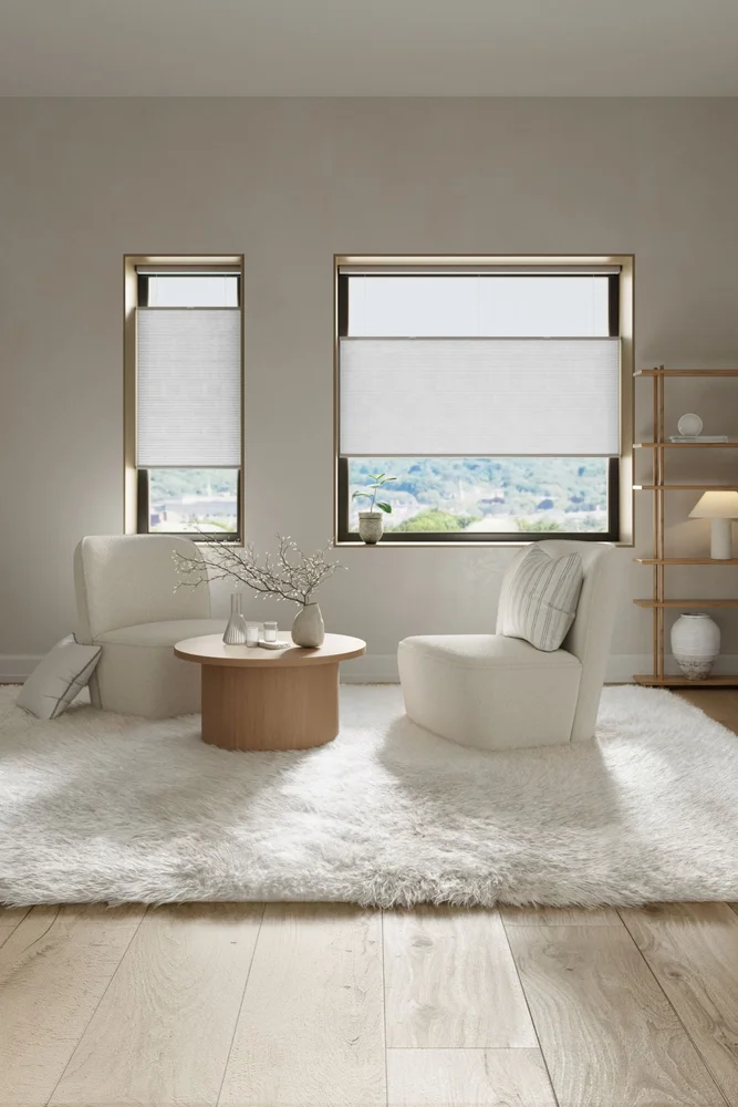 Opp&ned trådløs plisségardin hvit – 100×160 cm v:9905781 Opp&ned trådløs plisségardin hvit – 100×160 cm v:9905781