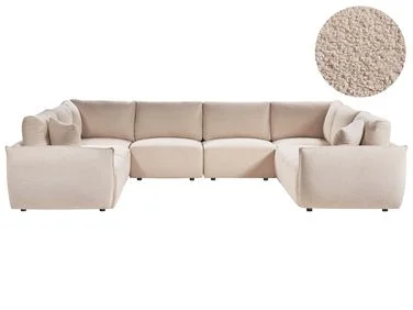 U-formet modulsofa 8-seters MESNALI Bouclé Beige v:661904 U-formet modulsofa 8-seters MESNALI Bouclé Beige v:661904
