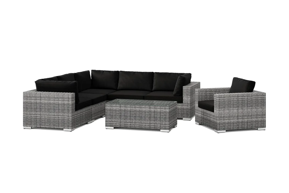 Bahamas utendørs hjørnesofa 6-seters vendbar med lenestol og bord v:9206491 Bahamas utendørs hjørnesofa 6-seters vendbar med lenestol og bord v:9206491