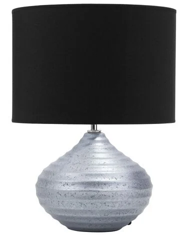 Bordlampe KUBAN Keramikk Sølv v:6953265