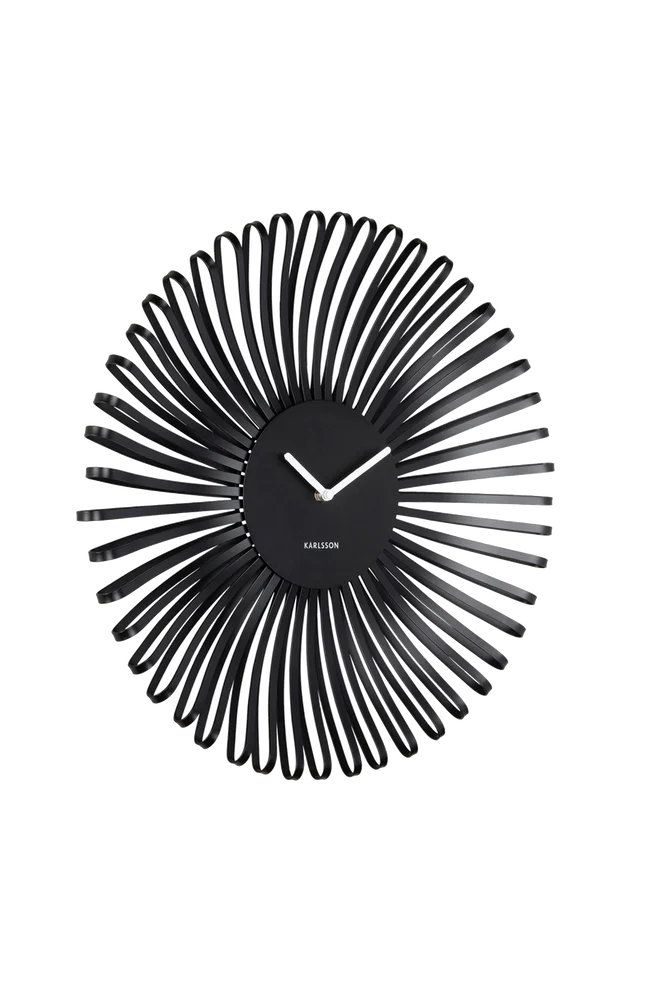 Veggklokke Polo - Svart - Dekor | m v:6871719