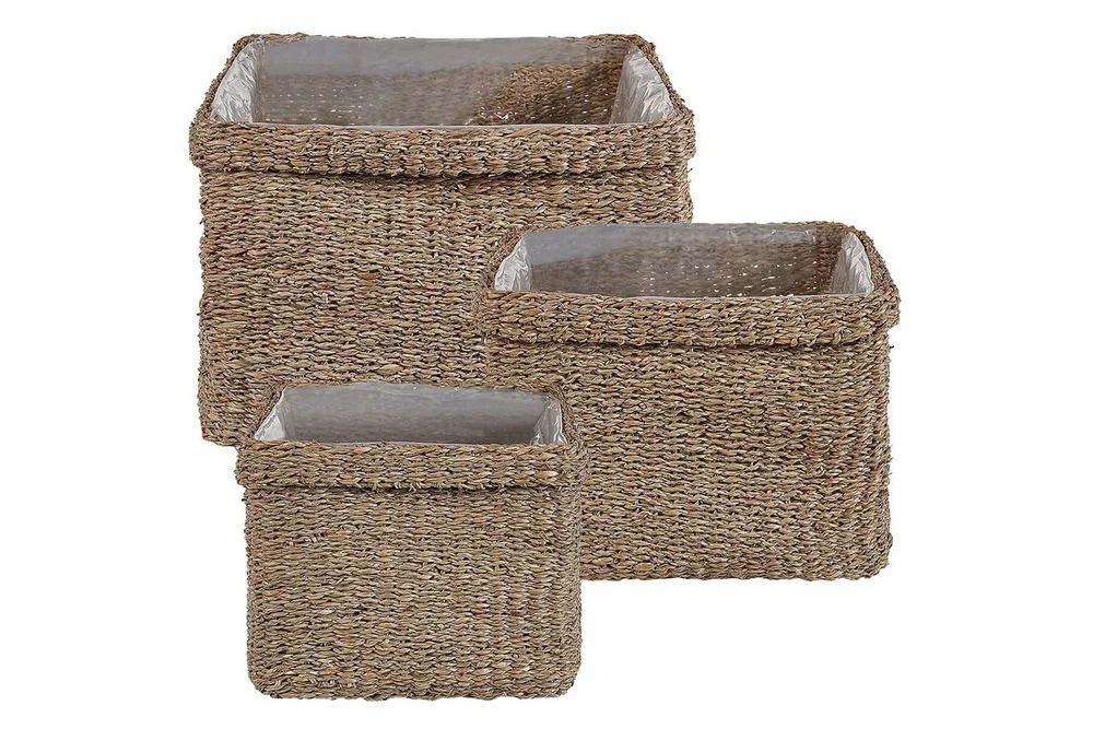 Inomhuskruka Beliani Rivuline set om 3 Nature||Beige v:5813123 Inomhuskruka Beliani Rivuline set om 3 Nature||Beige v:5813123