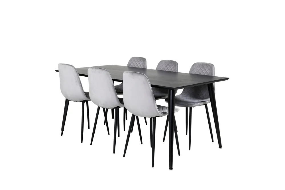 Balisa Spisegruppe 180 cm + 6 stk Ypas Spisestoler v:8946643 Balisa Spisegruppe 180 cm + 6 stk Ypas Spisestoler v:8946643