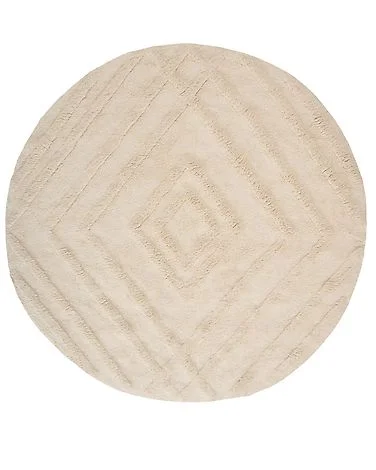 Barneteppe TURTUK Lys beige ø 120 cm Bomull v:6517228 Barneteppe TURTUK Lys beige ø 120 cm Bomull v:6517228