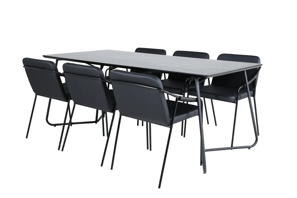 Petra Spisegruppe 190 cm Rektangulær med 6 Tvista Stoler v:5277987