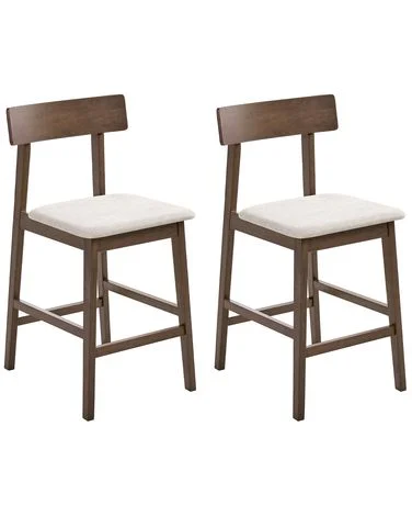 Sett med 2 barstoler ISANTI Heltre Mørkebrun/taupe v:7118928 Sett med 2 barstoler ISANTI Heltre Mørkebrun/taupe v:7118928