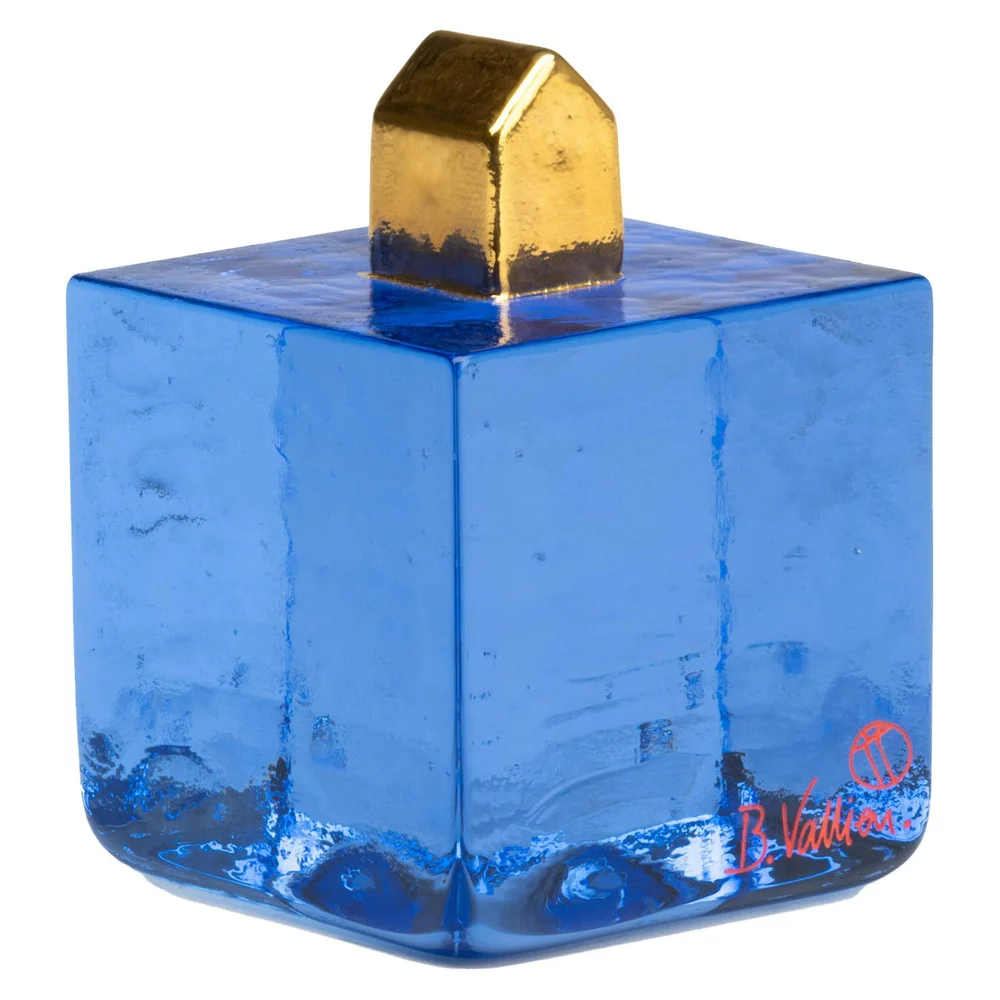 Fortress Cube Kunstglass, Blå/Gull BV AC-23 v:8167163
