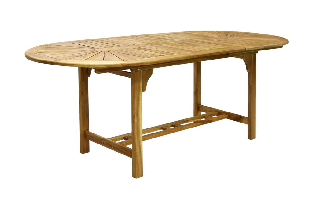 Bord FINLAY 153 / 195x90xH72cm Forlengningsbar Akasie v:2429752