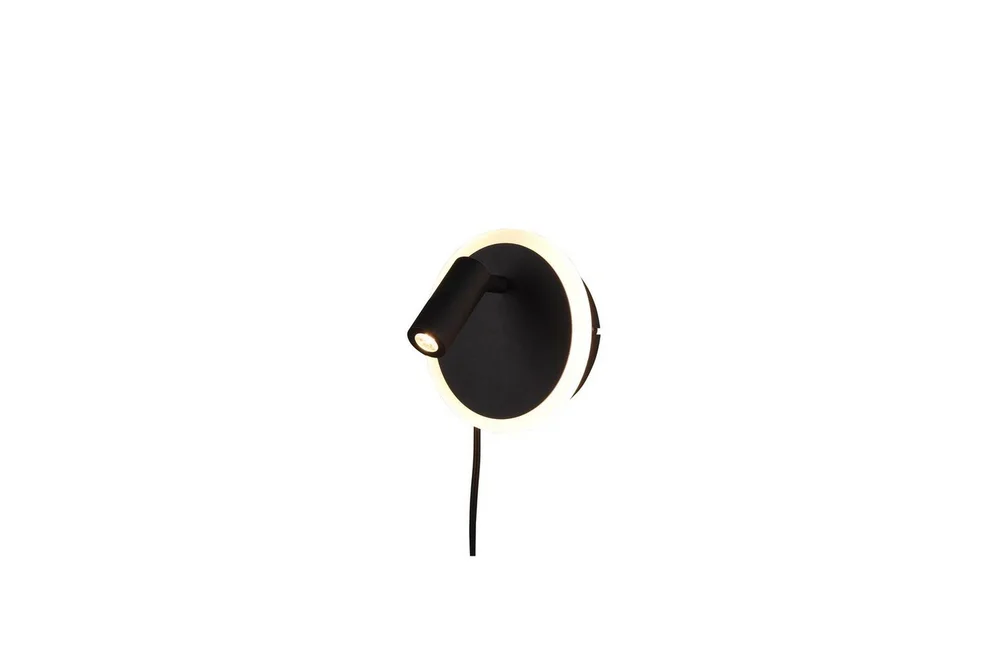 Vegglampe TRIO Jordan Matt svart v:3364139