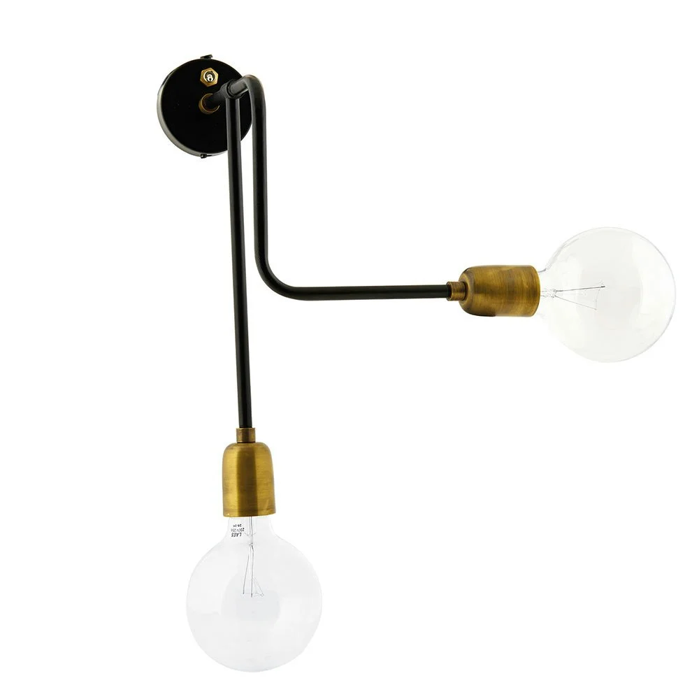 Molecular Vegglampe, Sort/Messing v:6929228
