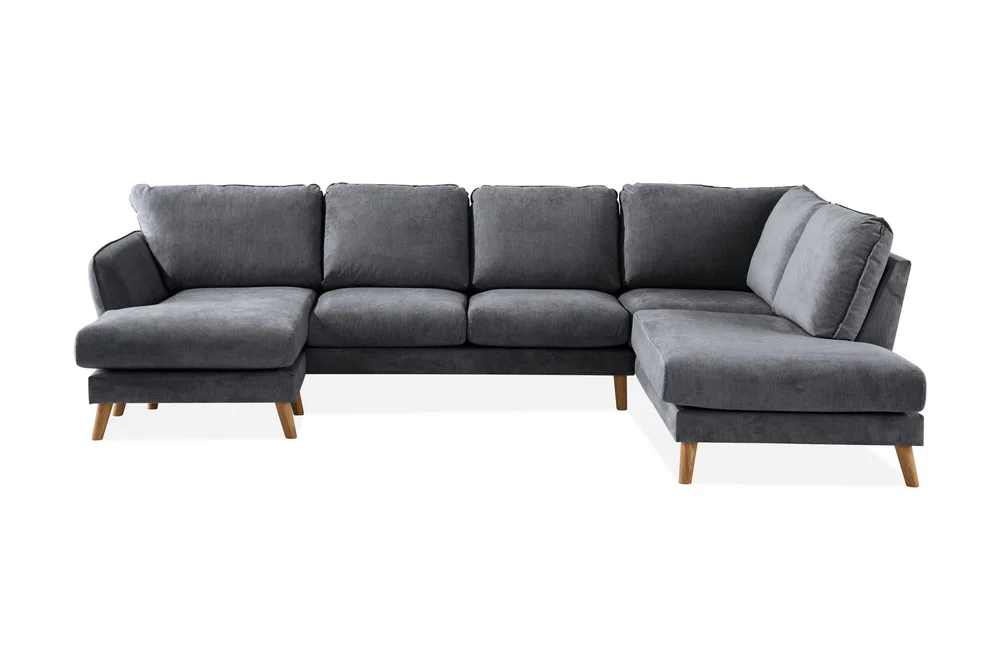 Trend Lyx 4-seters Høyrevendt U-formet Sofa med Divan og Sjeselong i Stoff v:2677624 Trend Lyx 4-seters Høyrevendt U-formet Sofa med Divan og Sjeselong i Stoff v:2677624