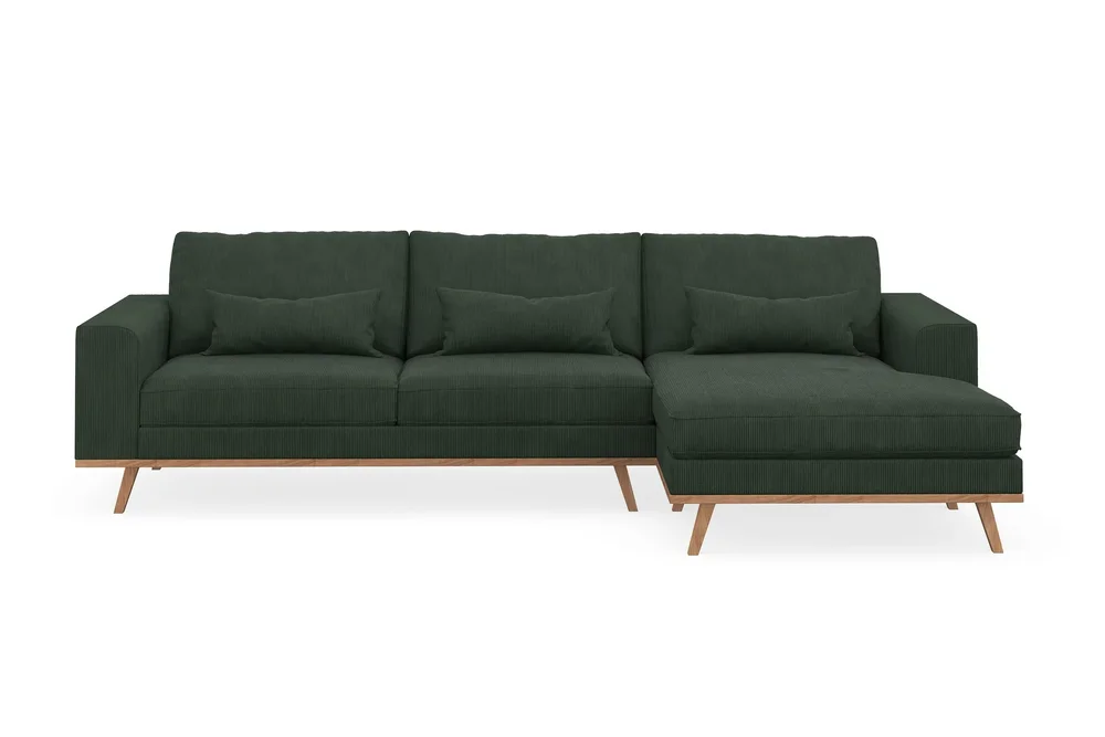 Copenhagen 4-seters Høyrevendt L-formet Divansofa i Manchester v:6865243