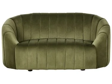 Sofa 2-seters MALUNG Fløyel Mørkegrønn v:9993458