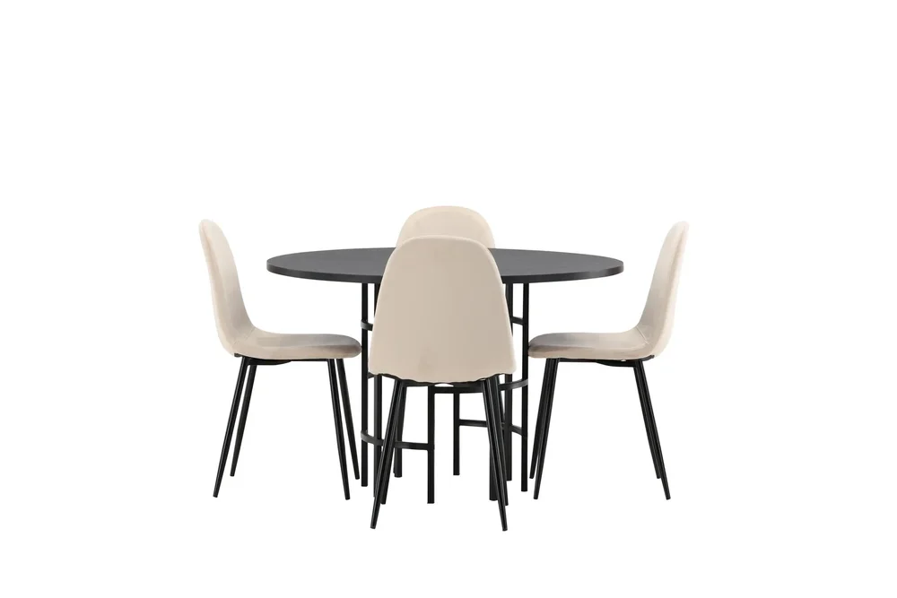Copenhagen Spisegruppe 115 cm Rund med 4 Polar Stoler v:4946545 Copenhagen Spisegruppe 115 cm Rund med 4 Polar Stoler v:4946545