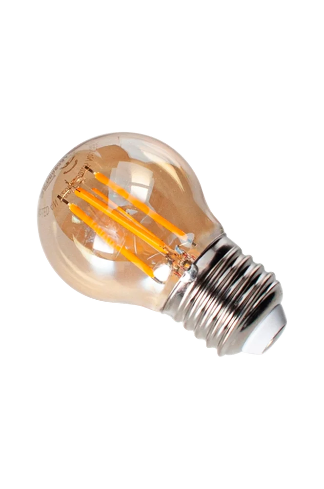 Filament dekorpære, LED diameter 45 mm – Gul – Belysning | m v:5057186 Filament dekorpære, LED diameter 45 mm – Gul – Belysning | m v:5057186