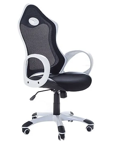 Kontorstol iCHAIR Svart/hvit v:9369627