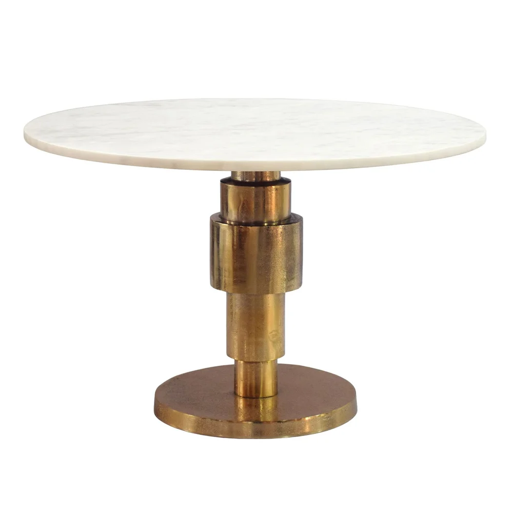 Dorlen Rundt sofabord i aluminium med marmortopp v:7132682 Dorlen Rundt sofabord i aluminium med marmortopp v:7132682
