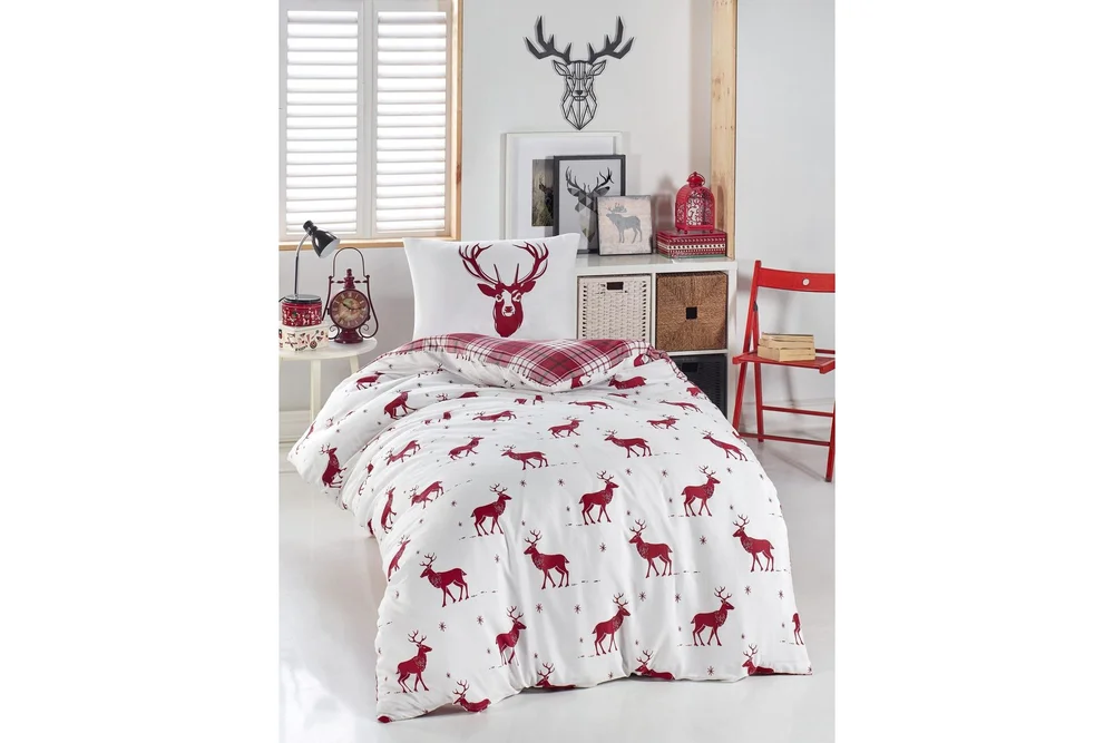 Bäddset Röd, Vit v:2176391 Bäddset Röd, Vit v:2176391