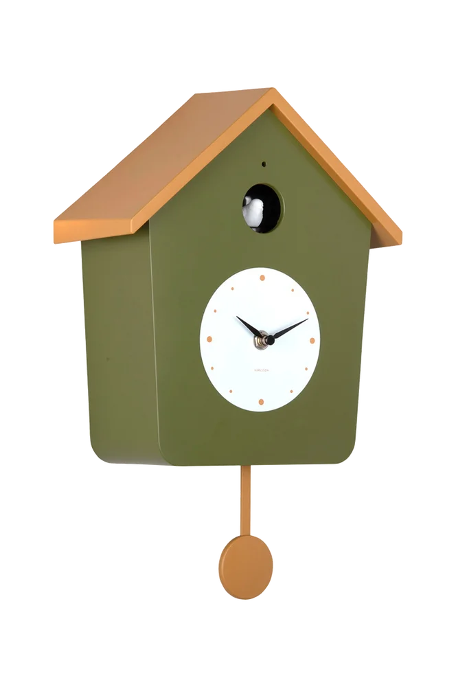 Veggklokke Cuckoo Light – Grønn – Dekor | m v:263852 Veggklokke Cuckoo Light – Grønn – Dekor | m v:263852