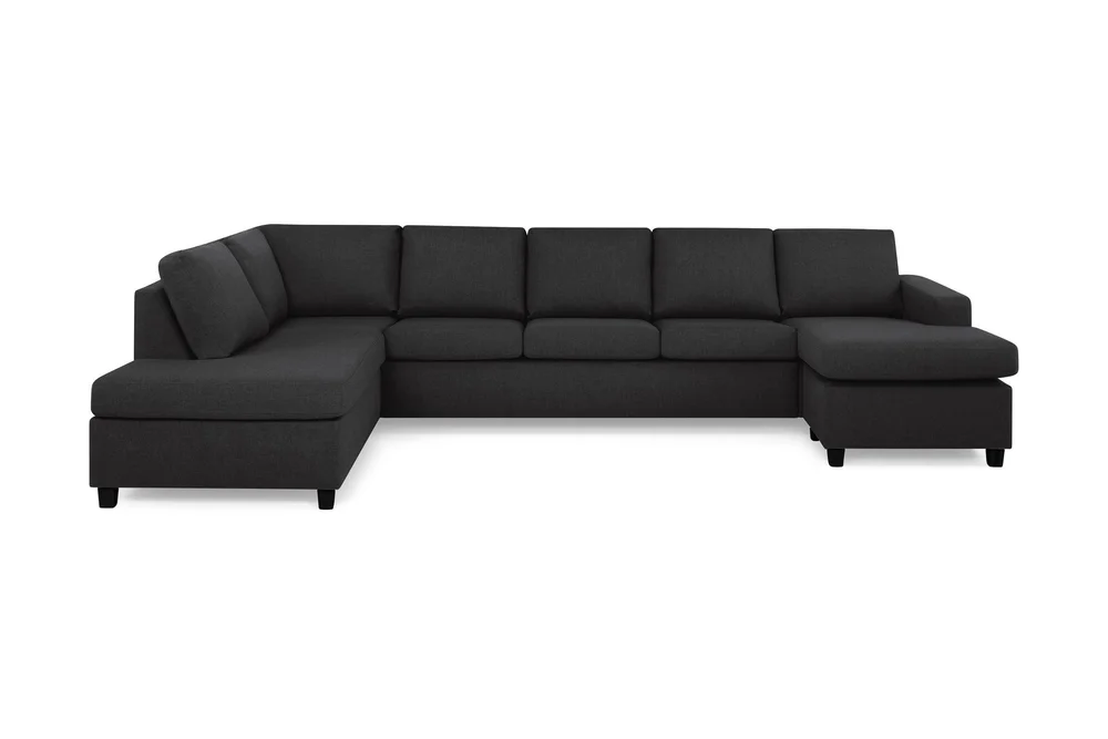 Crazy 5-seters Venstrevendt U-formet X-Large Sofa med Divan og Sjeselong i Stoff v:9673133