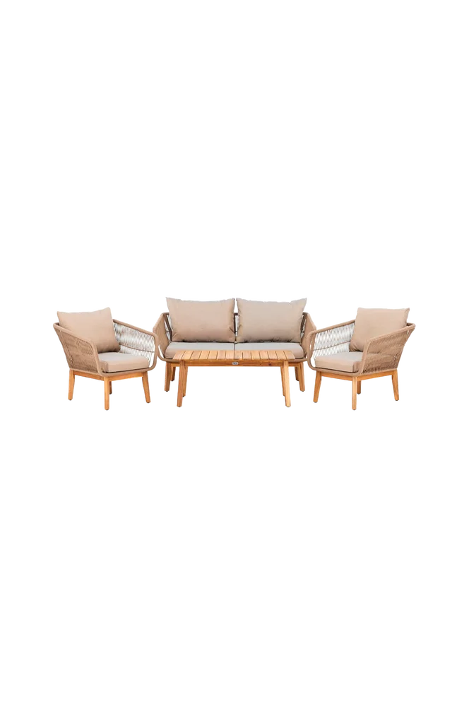 Chania Sofasett – Brun – Utemøbler & hage | m v:5434293 Chania Sofasett – Brun – Utemøbler & hage | m v:5434293