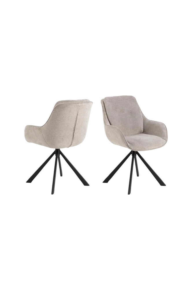 Carrie spisestuestol med armlener 2-pakning – Brun m v:3421066 Carrie spisestuestol med armlener 2-pakning – Brun m v:3421066