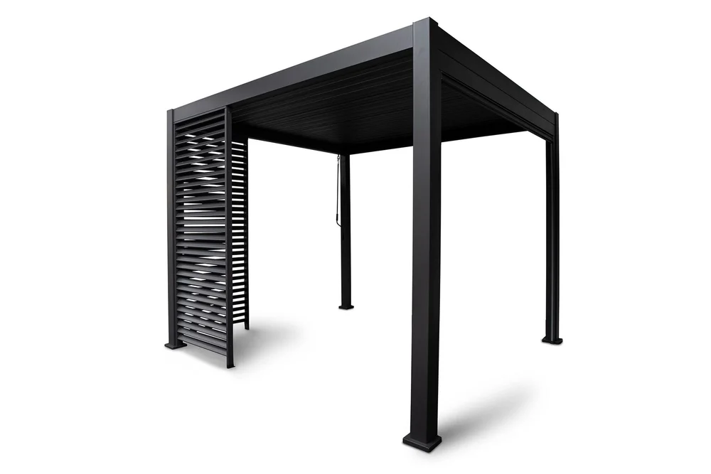 Paviljong Vegg Mirador 93×235 cm Mørkegrå aluminium v:9609154