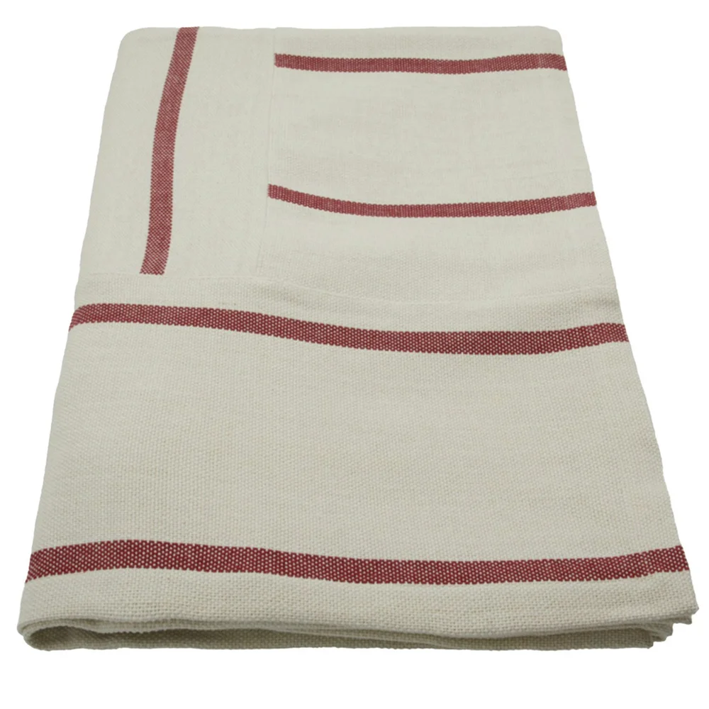 HDNula Sengeteppe 250×250 cm, Mørkerød / Off-white v:945794