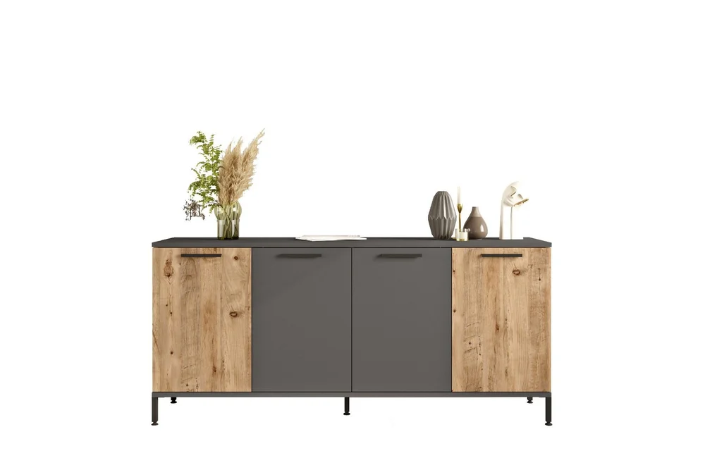 Jagmal Konsollbord 160×71,8 cm Antrasitt/Brun v:5877841 Jagmal Konsollbord 160×71,8 cm Antrasitt/Brun v:5877841