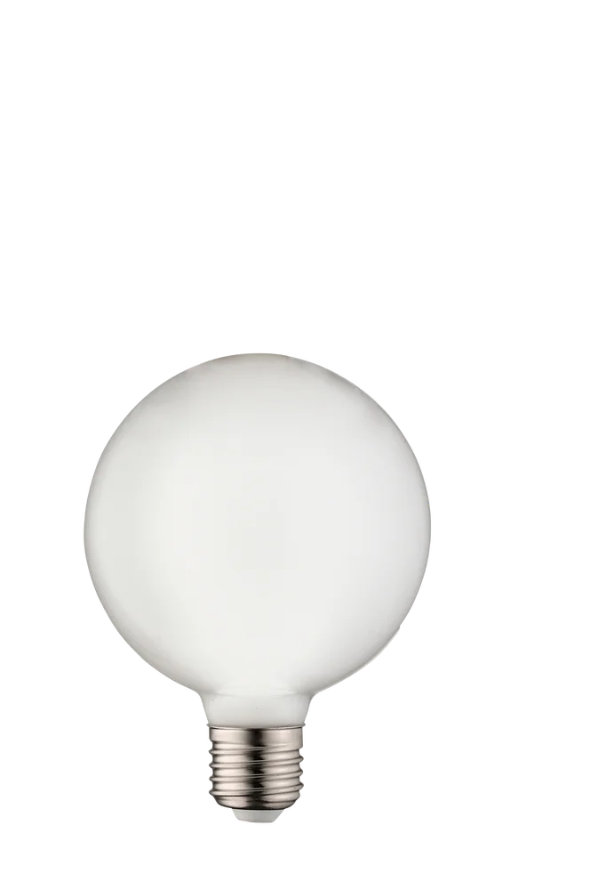 Lyskilde E27 LED 3-trinn kan dimmes, Globe 100 mm Opal 0,4-7W – Hvit – Belysning | m v:6710847 Lyskilde E27 LED 3-trinn kan dimmes, Globe 100 mm Opal 0,4-7W – Hvit – Belysning | m v:6710847