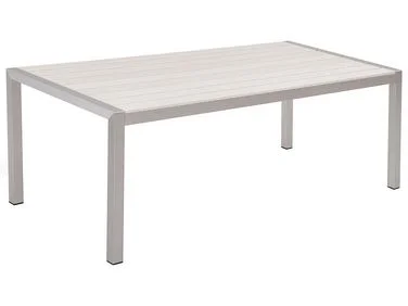 Spisebord til hagen VERNIO 180 cm 90 cm Metall Hvit v:8322164