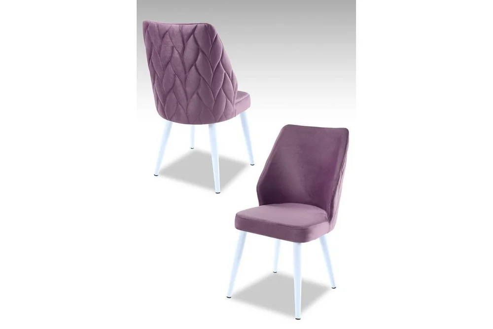 Spisestol Stifen Lilla / Hvit v:5511474