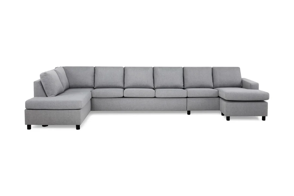 Crazy 6-seters Venstrevendt U-formet XX-Large Sofa med Divan og Sjeselong i Stoff v:6538596