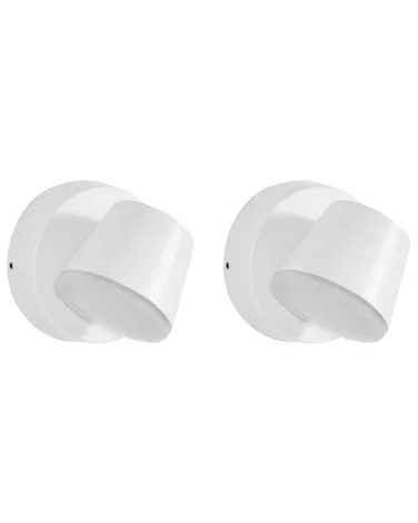 Sett med 2 utendørs LED-vegglamper SALAS Hvit v:969886